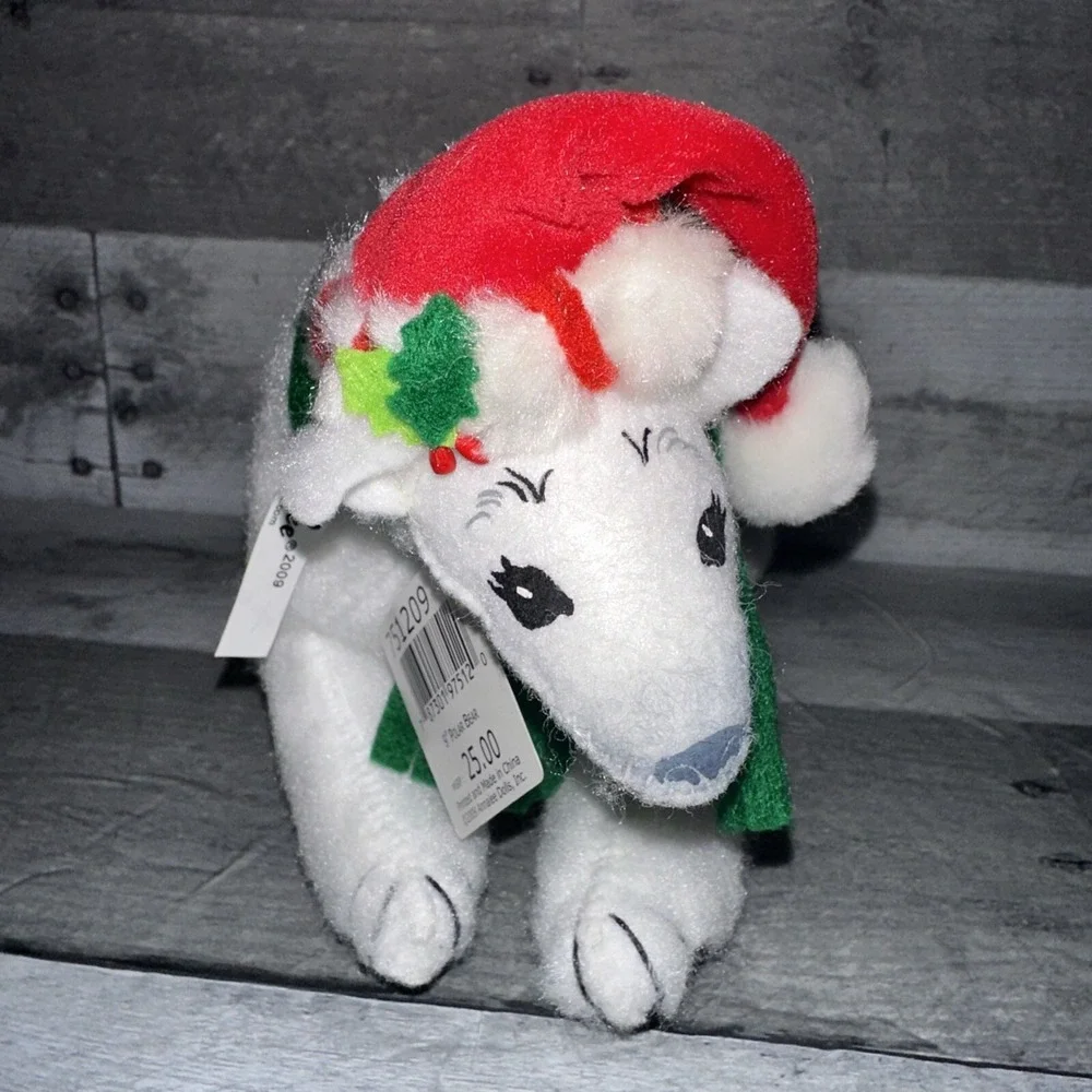 Annalee 2009 Polar Bear with Santa Hat 9